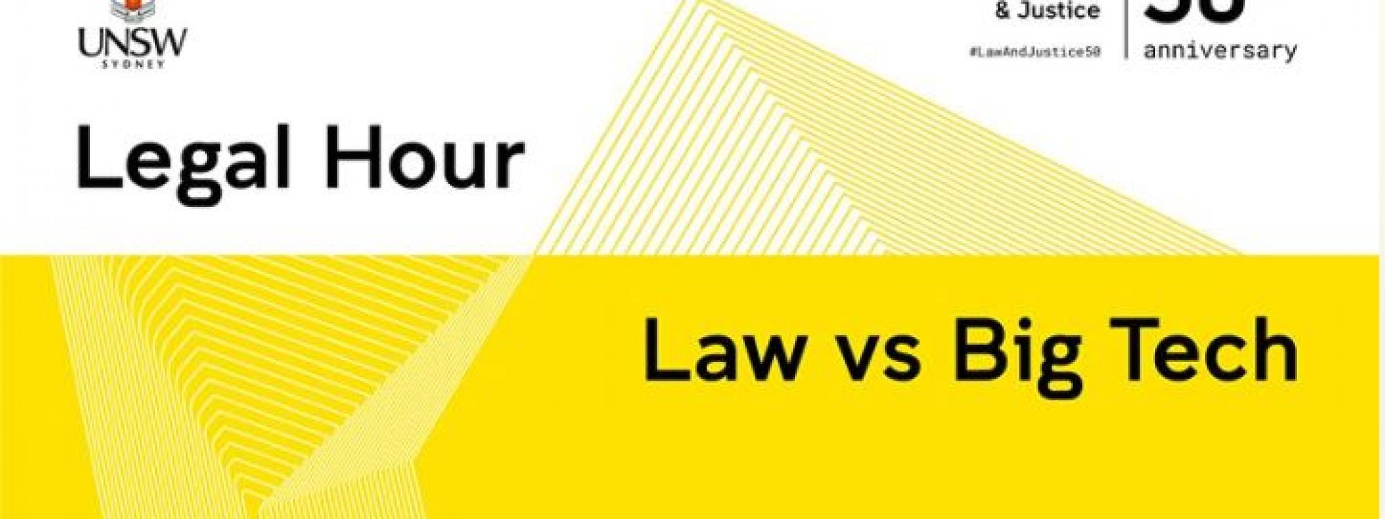 UNSW branding with Legal Hour on it