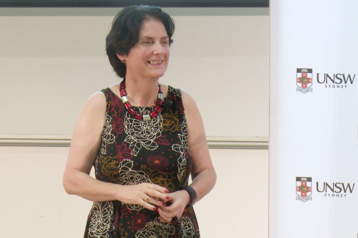 Mireille Hildebrandt speaking at the event