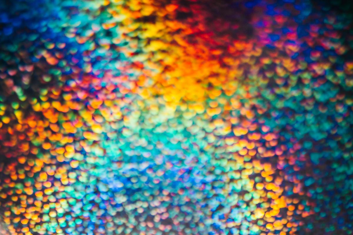 Brightly colored splashes of light