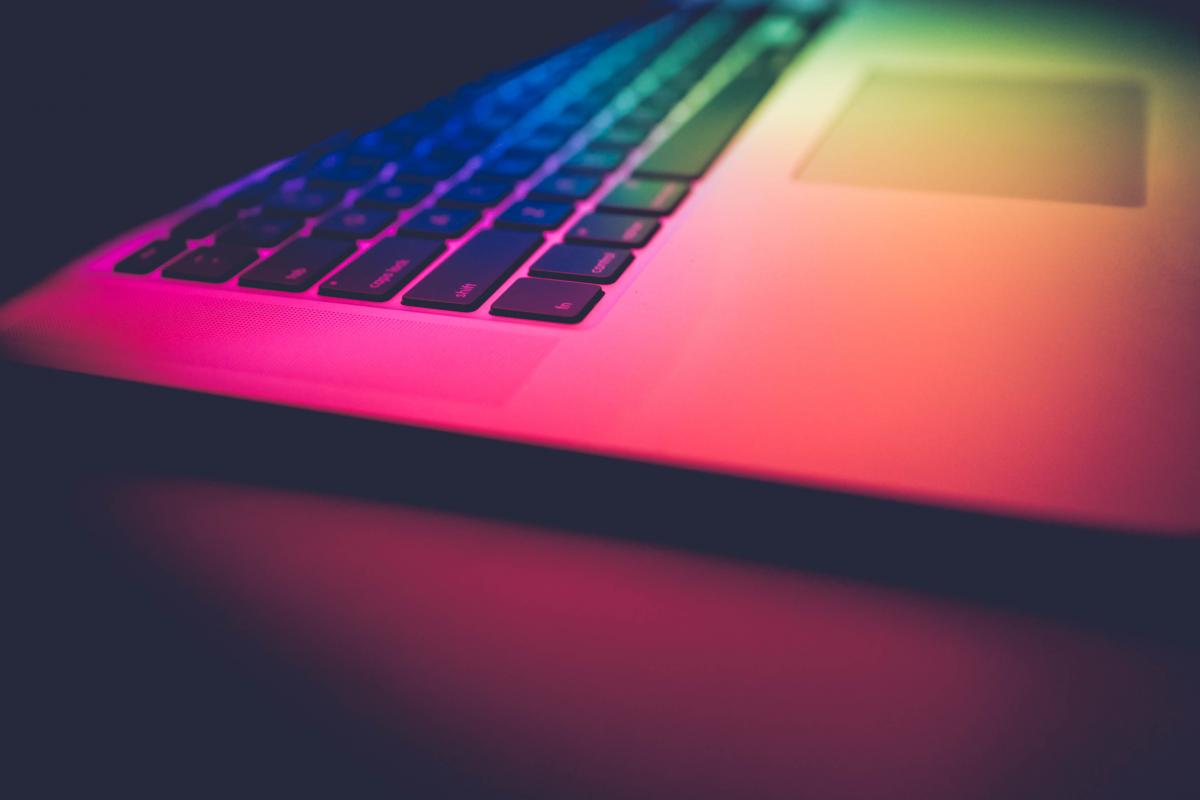 Bright laptop