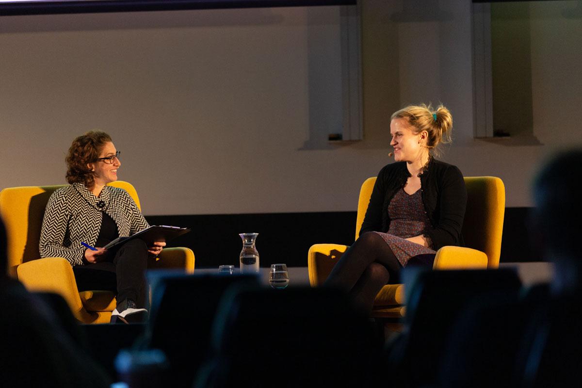 Lyria Bennett Moses and Frances Haugen at UNSW Sydney for the Facebook Whistleblower event